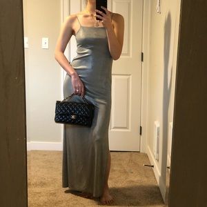 🔥UO🔥 METALLIC LONG LINE DRESS